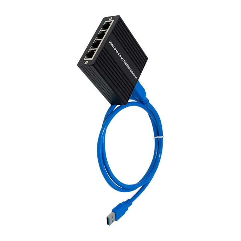 ST7491 RJ45 Gigabit Ethernet Adapter USB3.0 to 4-Port LAN Gigabit Ethernet USB for Gaming Network Card RTL8153-A69M