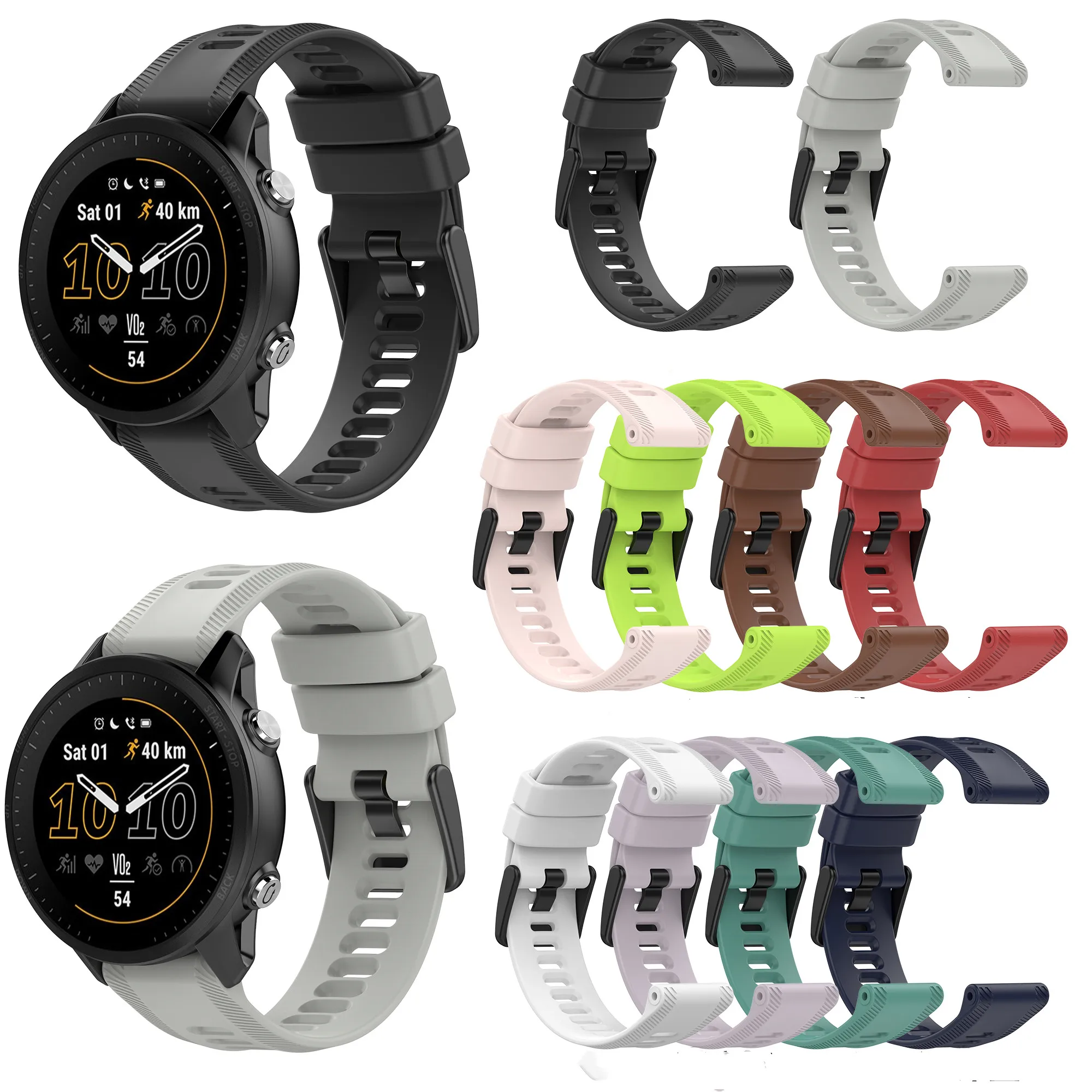 Cinturino da 22.4mm per Garmin Forerunner955 47mm smartwatch Silicone Sport correa bracciale Garmin Forerunner955 47mm band Watch Access
