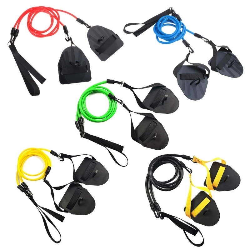 Powercord with Paddles, Swimming Arm Strength Trainer, Arm Strength Exercise Swimming Resistance Exercise Bands Set