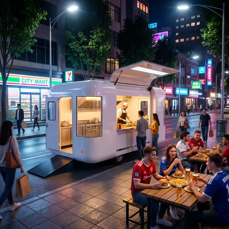 ETO Fully Equipped BBQ Food Trailer, Mobile Grill Kiosk For Outdoor Commercial Catering