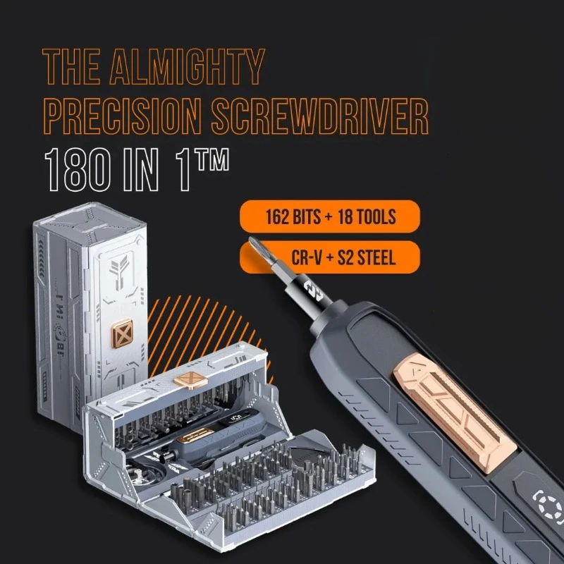 

180 in 1 Precision Screwdriver Set,CR-V Hard Screwdriver Sets Magnetic Handle Electronics Repair Tool Kit for Computer,Phone