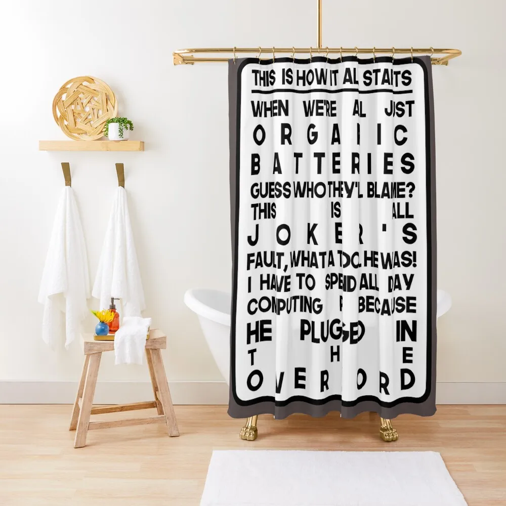 

Joker Plugged In The Overlord Shower Curtain Elegant Bathroom Shower Bath Shower For Bathrooms Curtain