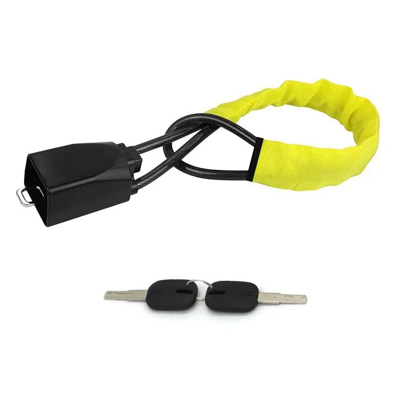 Heavy Duty Steel Wire Steering Wheel Lock Portable Anti-Theft Safety Buckle Security Lock for Vehicle Car Protection