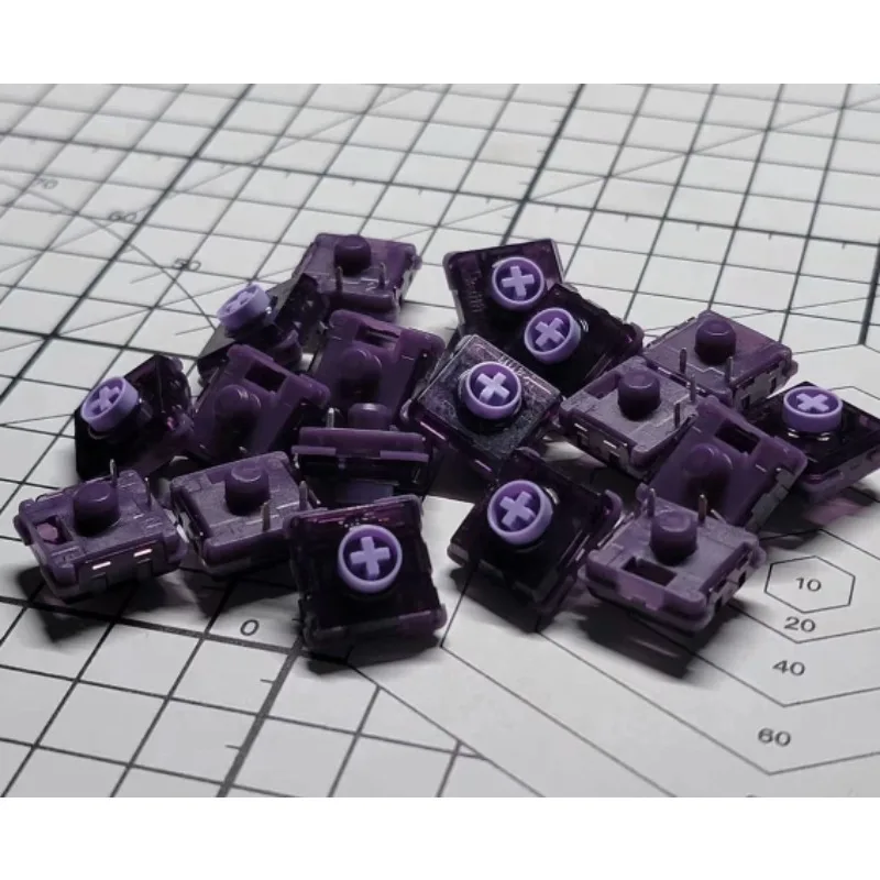 Esports Low-Latency Purple Iris Linear Silent Switch, Kailh Raptor Series Fast Actuation Switch for HITBOX Low Profile Keyboards