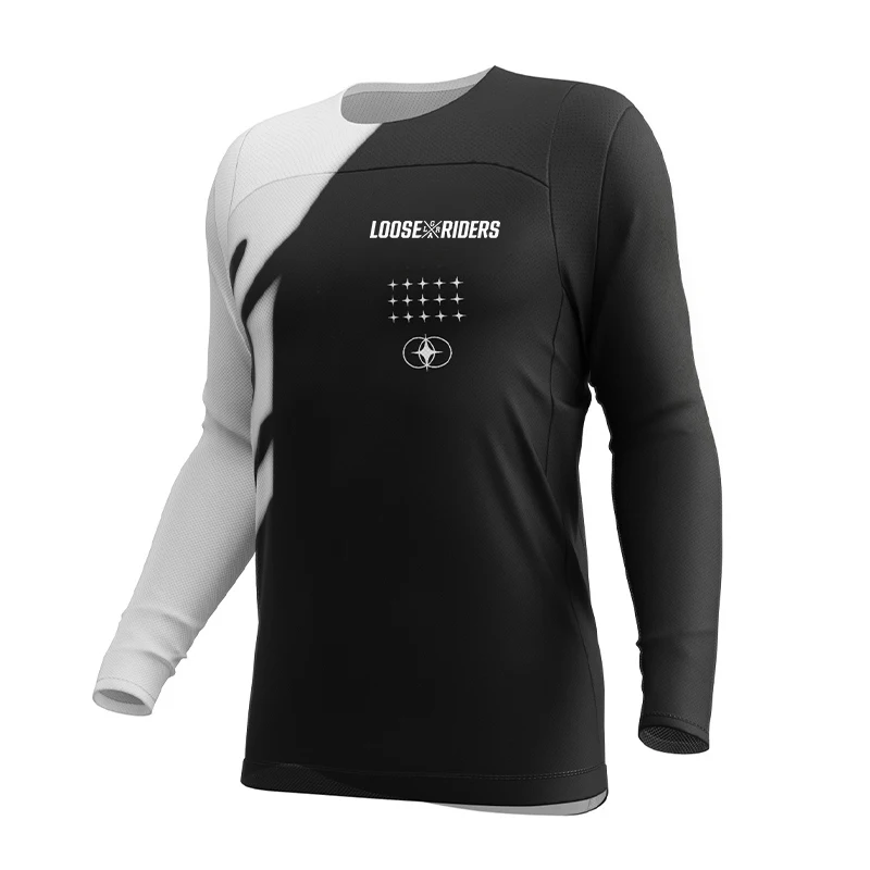 loose riders MTB jersey men's downhill jacket BMX mountain bike moisture-wicking long-sleeved motocross sports shirt