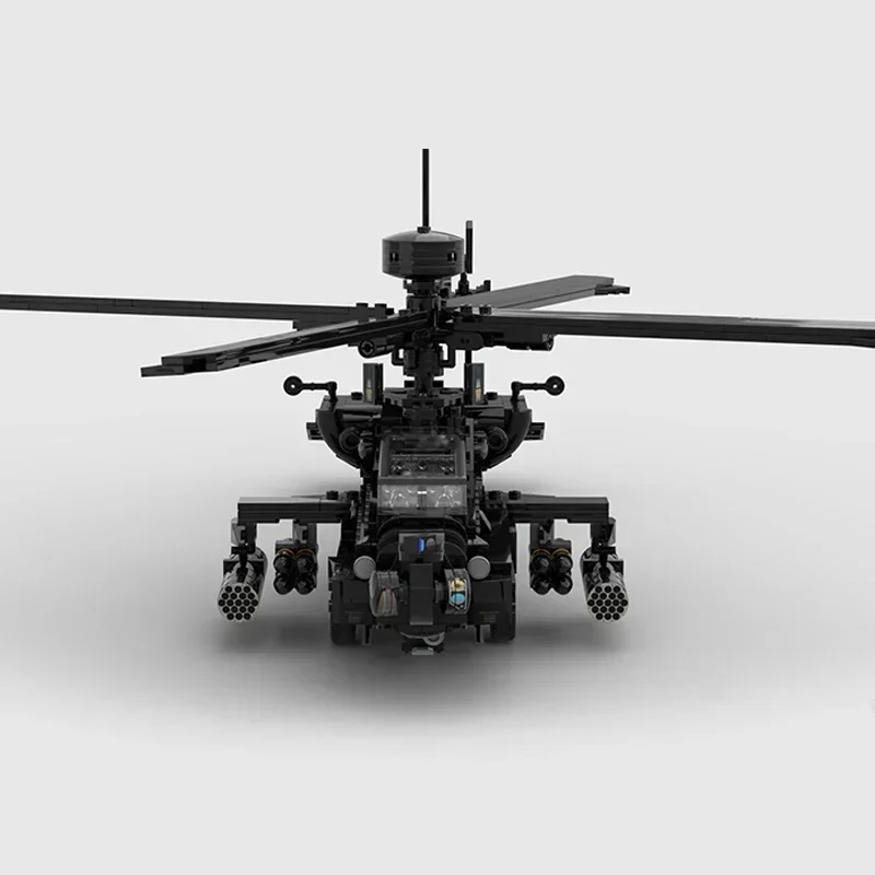 Moc Building Bricks Military Model AH-64E Apache Helicopter Technology Modular Blocks Gifts Toys For Children DIY Sets Assembly