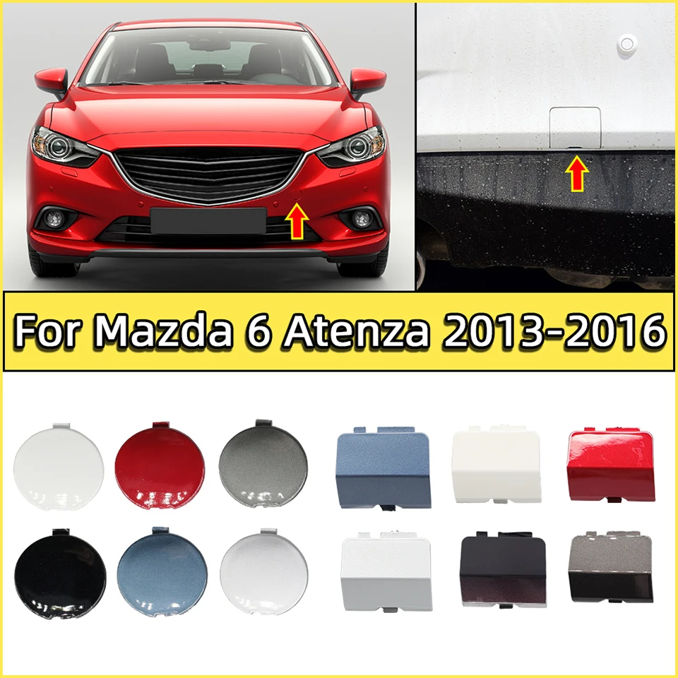Front Rear Bumper Tow Hook Cover For Mazda 6 Atenza Sedan 2013-2016 Trailer Cap Shell Garnish Lid Painted