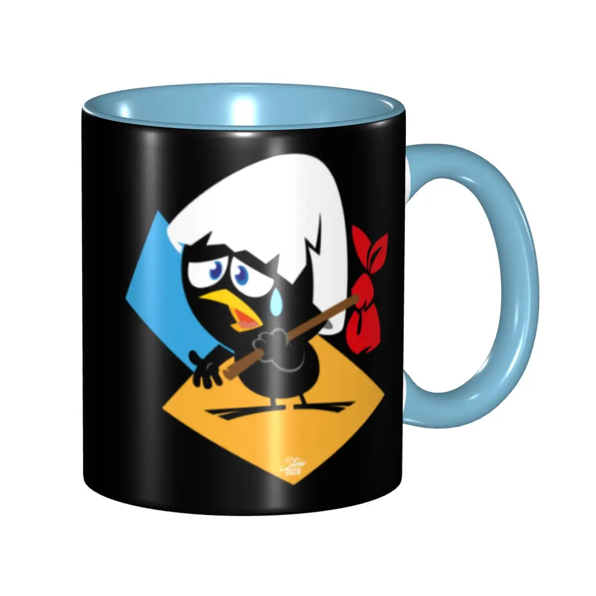 

DIY Cartoon Chiken Calimero Ceramic Mug Custom Coffee Cup Creative Gift