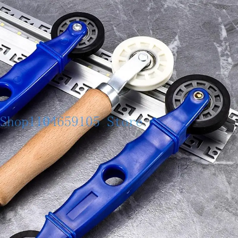 652F Screen Tool Window Screen Spline Roller Tool with Handle Mesh Screen Door Repair Rubber Wheel Handle Roller