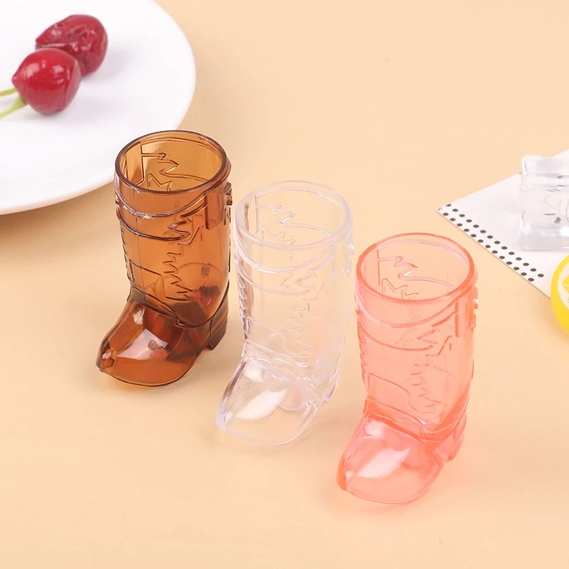 1pcs Mini Clear Plastic Boots Theme Birthday Party Decoration Western Cowboy Boots Drinking Party Favors For Wine Liquor Shots