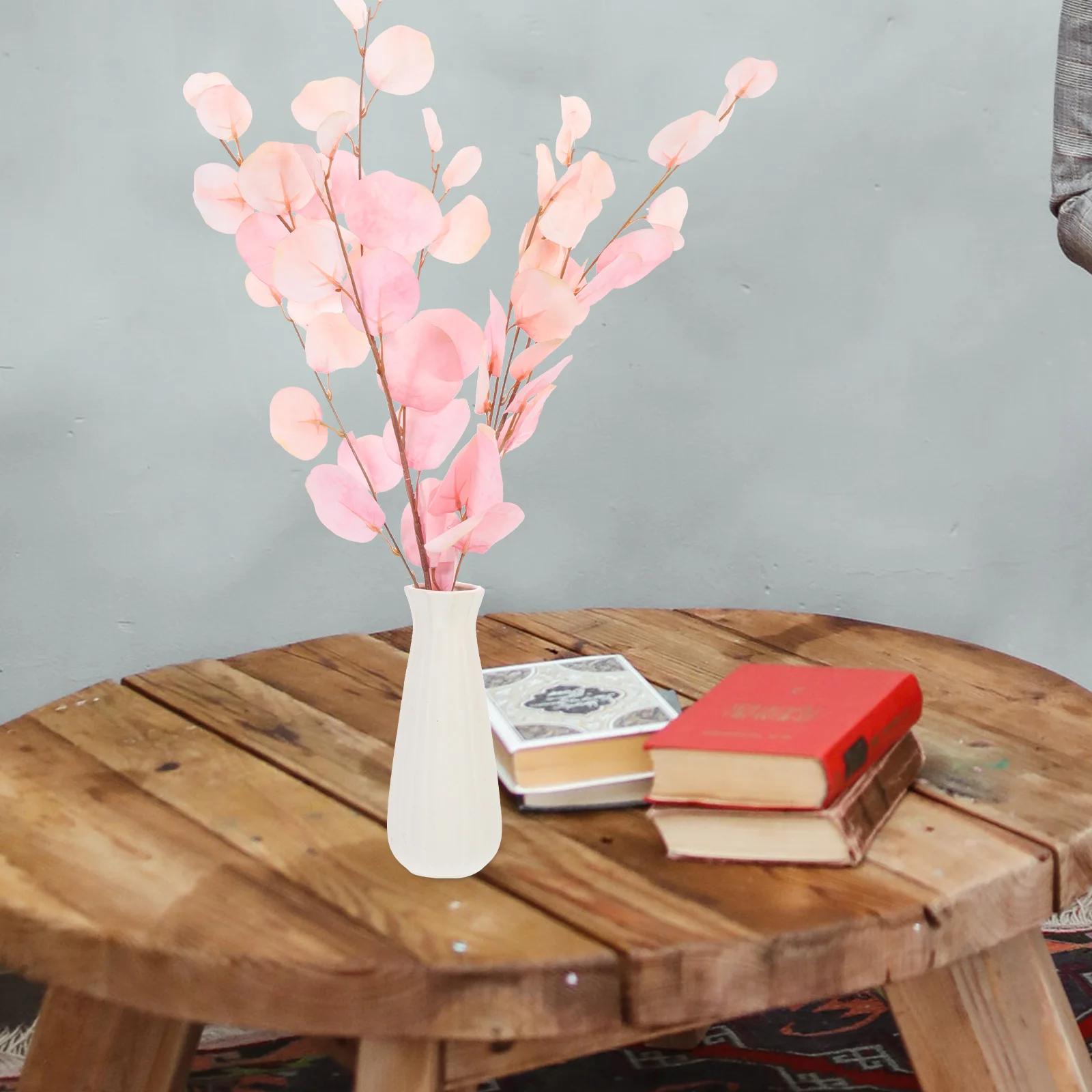 2 قطعة ينبع الأوكالبتوس فو طويلة الأمد ديكور المنزل التصوير الدعائم الاصطناعي الأوكالبتوس ينبع إكليل صنع الإمدادات