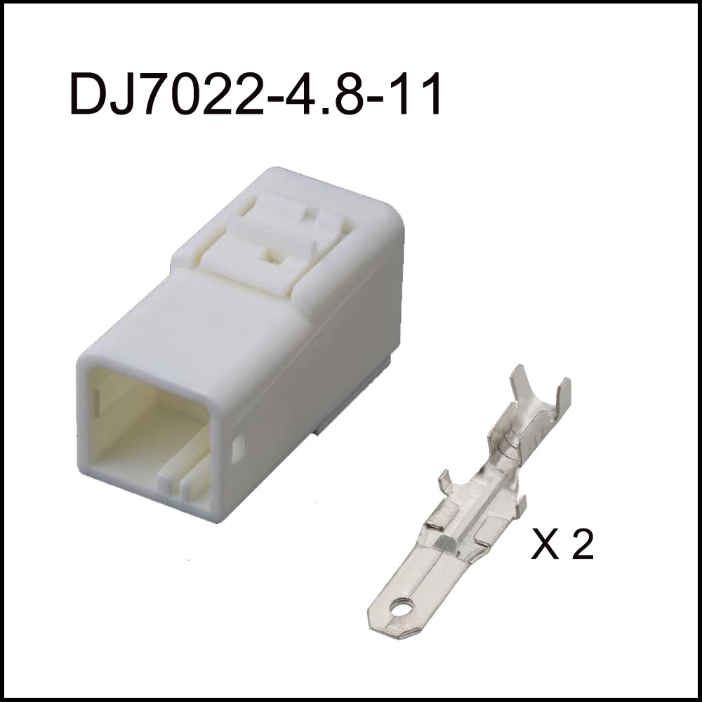 200set DJ7022-4.8-11 DJ7022-4.8-21 automotiveWaterproofconnector2pinfamale male cable Plug socket  Includes terminal seal