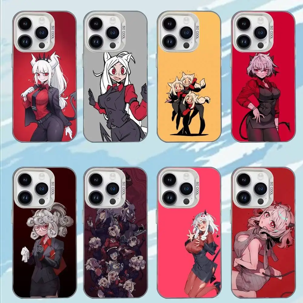 حافظة هاتف Game H-Helltaker لهاتف iPhone 17,16,15,14,13,12,11,Mini,Pro,E,MAX غطاء أبيض غير لامع مقاوم للصدمات #1