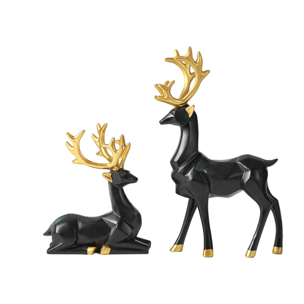 2x Handmade Deer Figurine Unique Style For Stylish Home Accents Multiple Styles And Colors Exquisite