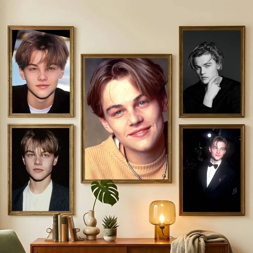 L-Leonardo Dicaprio Young Poster Living Room Bedroom Bar Cafes Wall Home Decoration Gifts