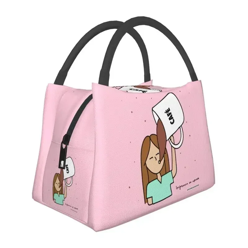 

Enfermera En Apuros Doctor Nurse Medical Health Lunch Bags Women Thermal Cooler Insulated Lunch Boxes for Office Travel