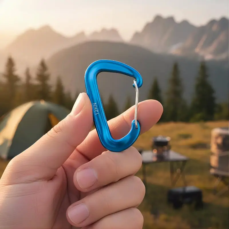 Heavy Duty Carabiner Clip 12kN Tactical Non Locking Belt Hook for Camping Hiking Backpack Safety Gear