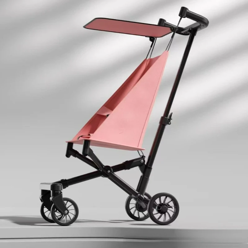 New Aluminum Alloy Lightweight Baby Stroller, Foldable Pocket Car, Cradle Style Seats Baby Carriage Dual Brake Baby Trolley