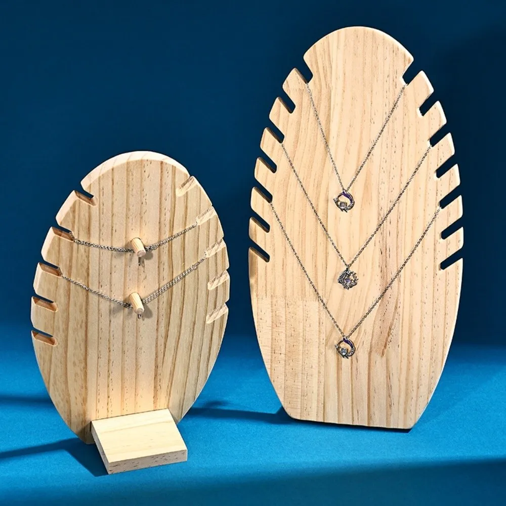 

Деревянная подставка для украшений в форме пламени, устойчивая витрина для кулонов, винтажный простой органайзер для ожерелий, для спальни