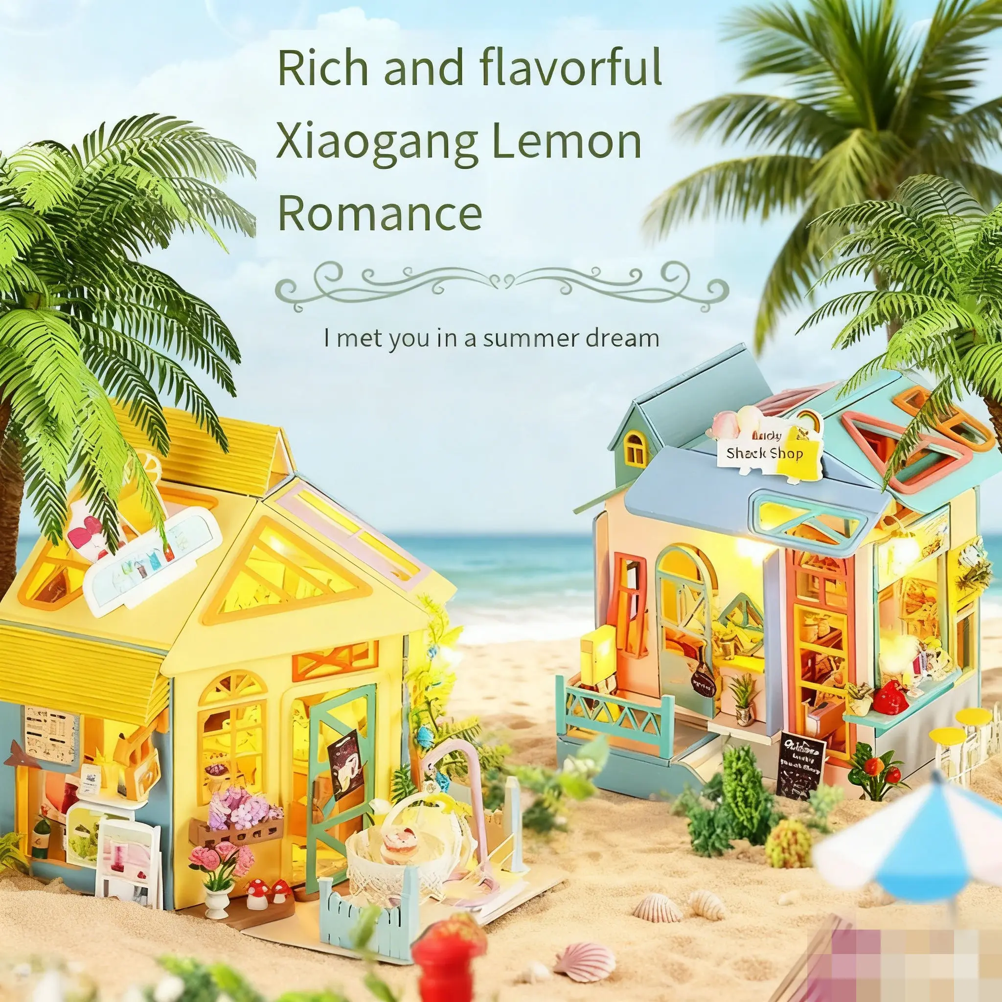 Kit Rumah Boneka Kayu DIY Model Perakitan Buatan Tangan Waktu Luang Mainan Kreatif Hadiah Ulang Tahun Unik untuk Teman Dekorasi Rumah