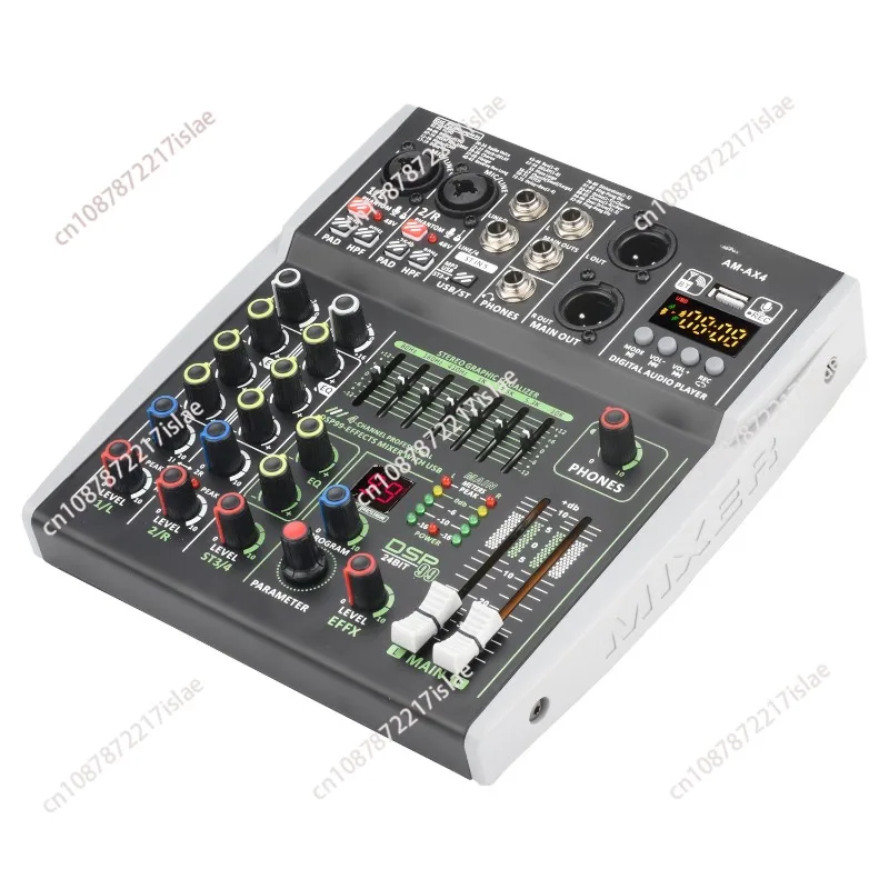 

4 channels 6 channels 99DSP small mixer mobile phone computer live broadcast 7 segments equalization independent + 48Vmixer