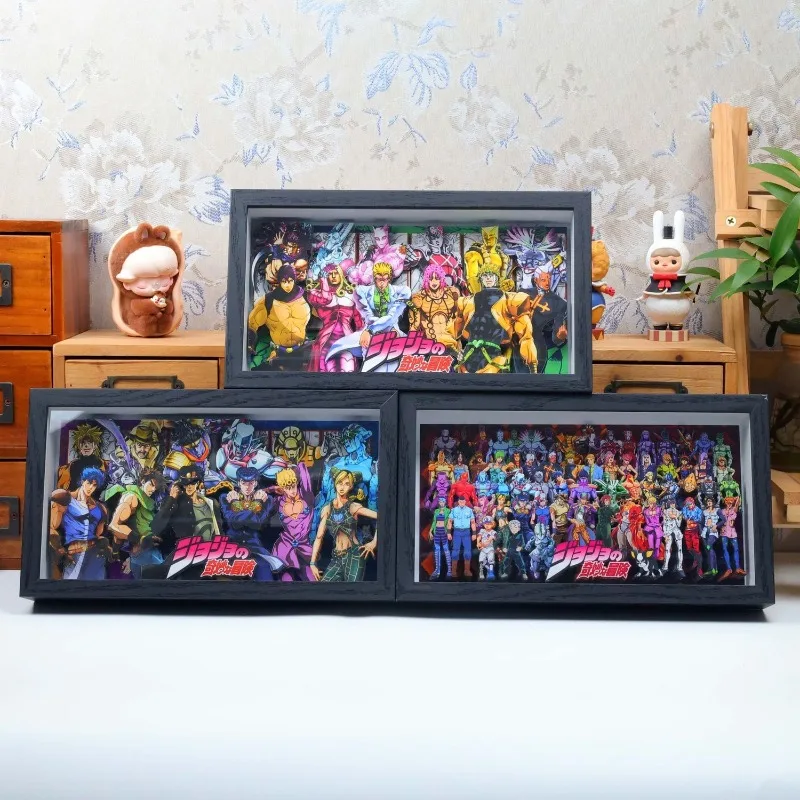 جوجو مغامرة غريبة جيورنو جيوفانا ديو براندو لوحة جديدة إبداعية ثلاثية الأبعاد مصنوعة يدويًا هدية لتزيين سطح المكتب #5