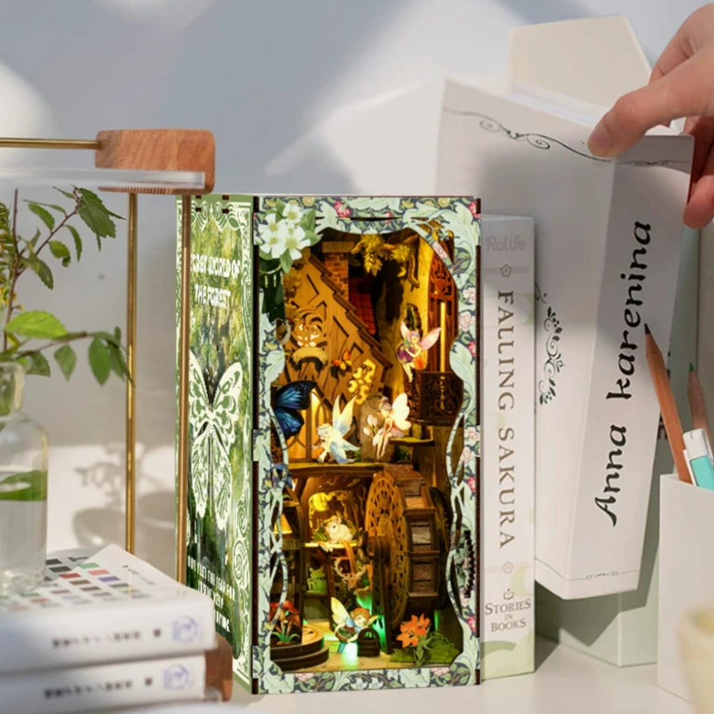 

Customize Diy Diy Miniature Book Nook Kit Mini City Book Nook Kit Apartments Miniature Houses Assembly 3D Wooden Puzzle Booknook