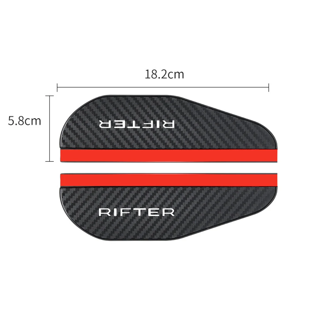 for peugeot rifter 2pcs car Rearview mirror Carbon fiber Rain car accessories