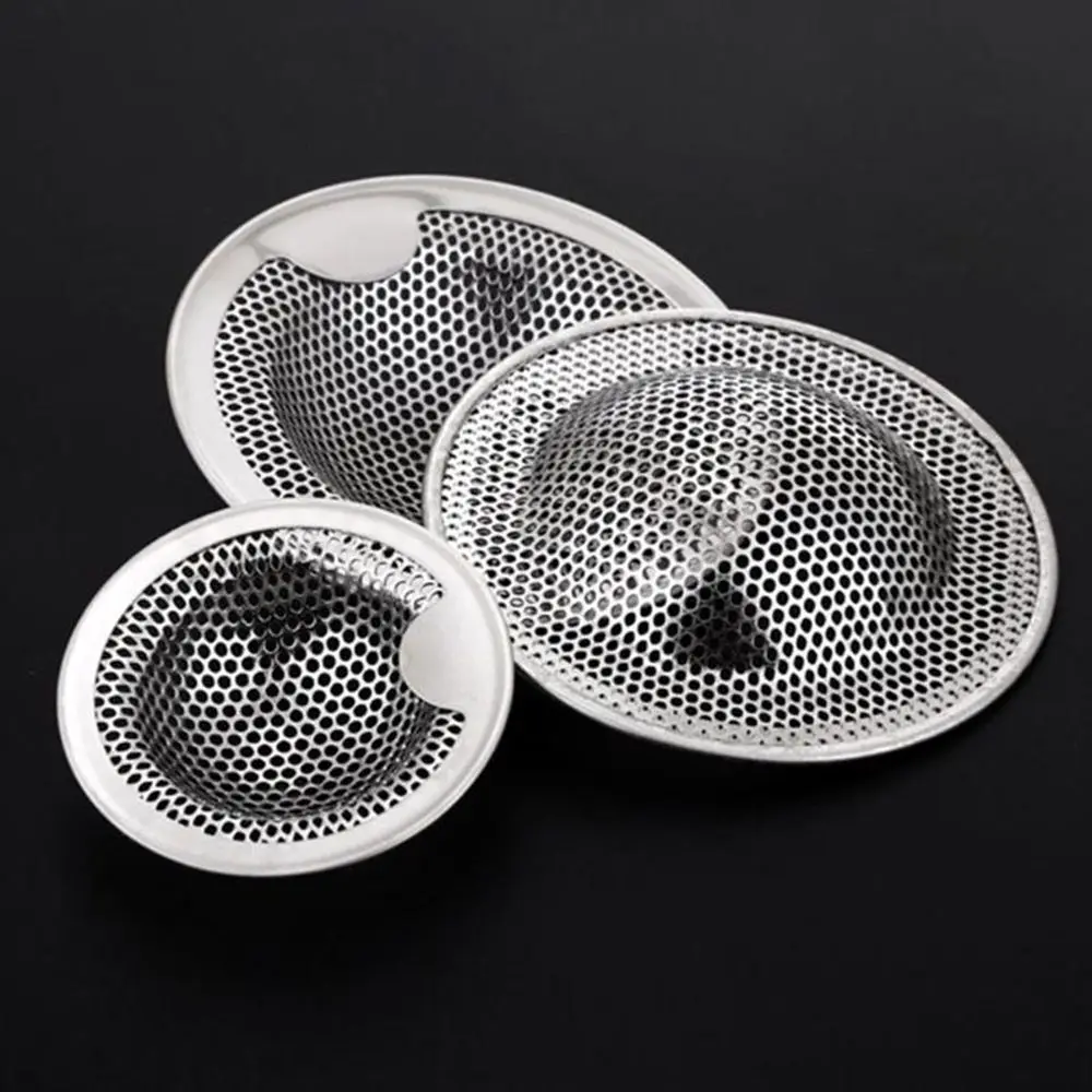 Stopper Waste Shower Mesh Trap Sink Strainer Drain Filter Stainless Steel