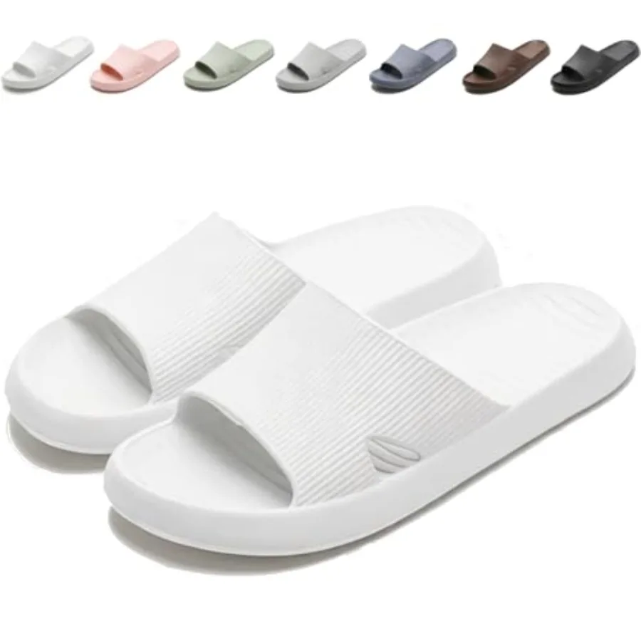 

Anmerl Shower Shoes for Men and Women, Soft Lightweight Quick-Drying and Non-Slip House Slippers Slides for Bathroom, Pool, Bea