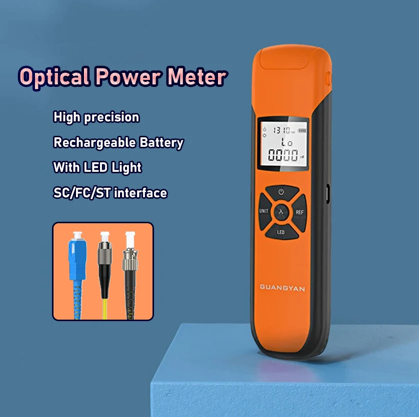 

Optical Power Meter G10 Rechargeable Battery High precision Fiber Optic Power Meter Cable Tester Tool Mini OPM With Flash Light