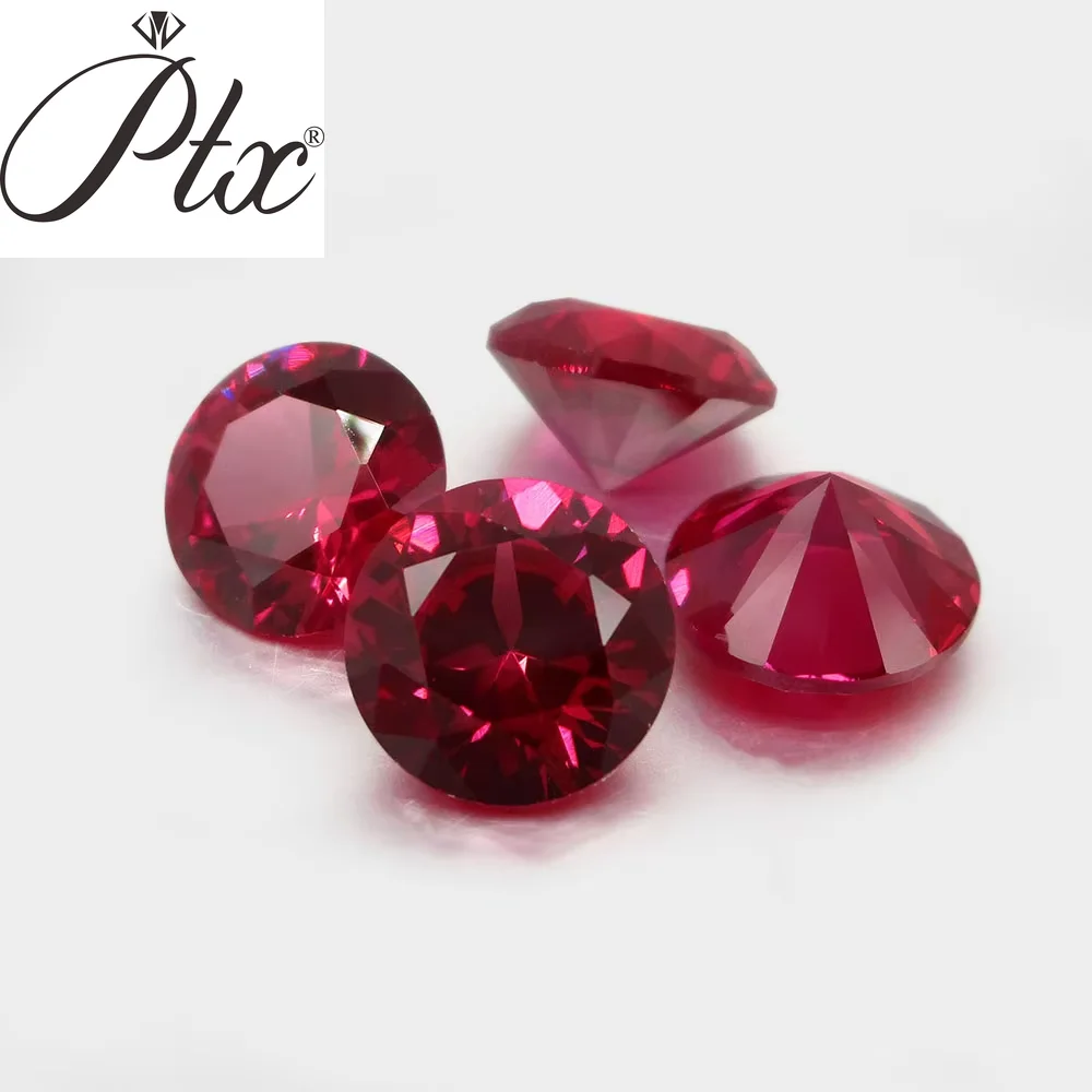 

Lab Grown Ruby Red Color Round Cut Lab Gemstone Wholesale Ruby Hydrothermal Gemstone For Jewelry Making silver 925 jewelry