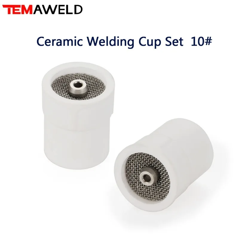 

2pcs10# White Ceramic Nozzle Alumina Cup For WP9/20/17/18/26 Tig Welding Torch #10 Ceramic White TIG Welding Cup