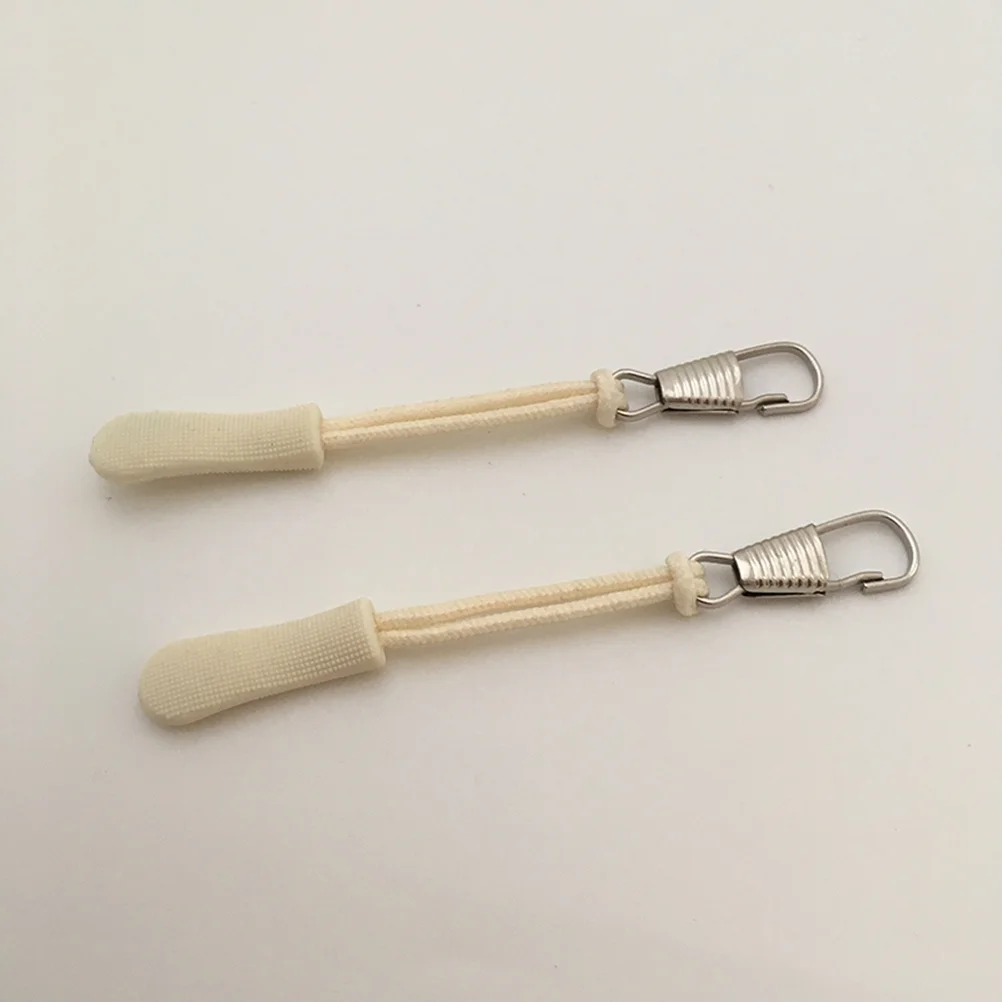 

10pcs Zipper Head Accessories Diy Replacement For Clothing Shoes Luggage Down Jackets Storage Bags Functional Puller White Gold