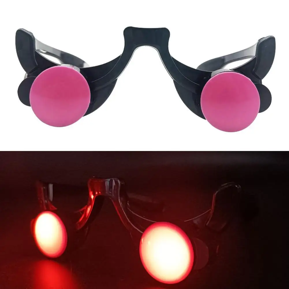 Halloween Light-Up LED Eyewear Anime Role Playing Props Glasses Luminous Red Novelty Props Party Funny Eyes Cosplay Masquer T5V6