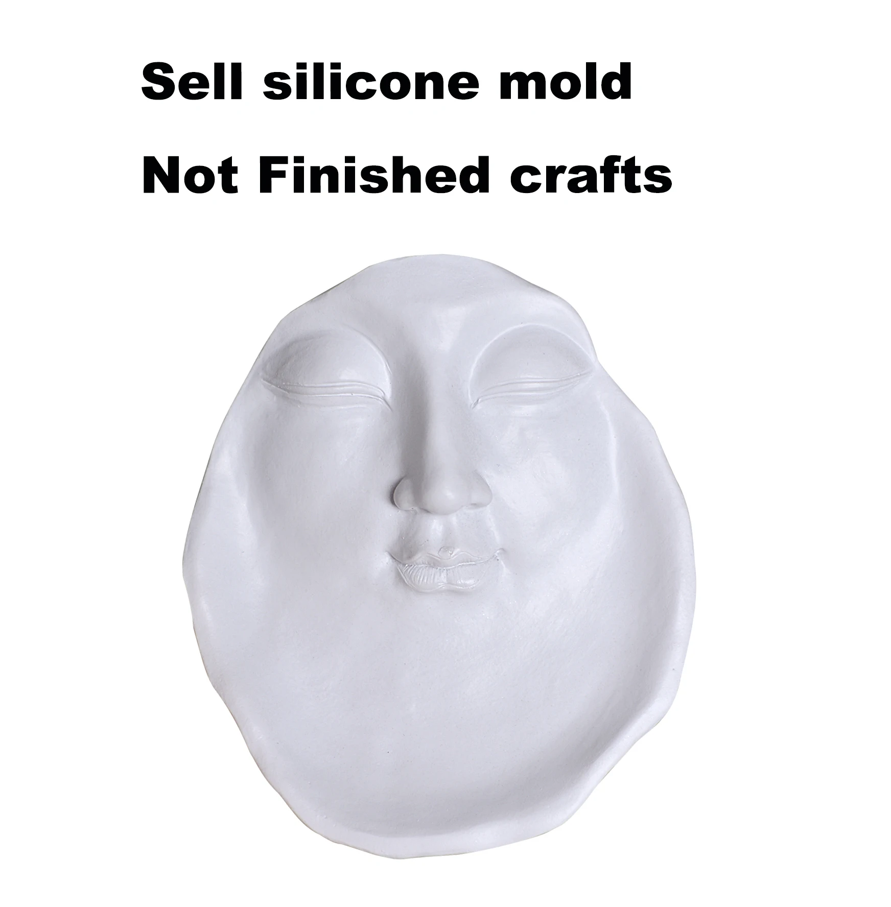 Modern Face Shape Silicone Mold for Cement Jewelry Dishes - DIY Trinket Tray & Candle Holder Craft, Instagram Home Decor