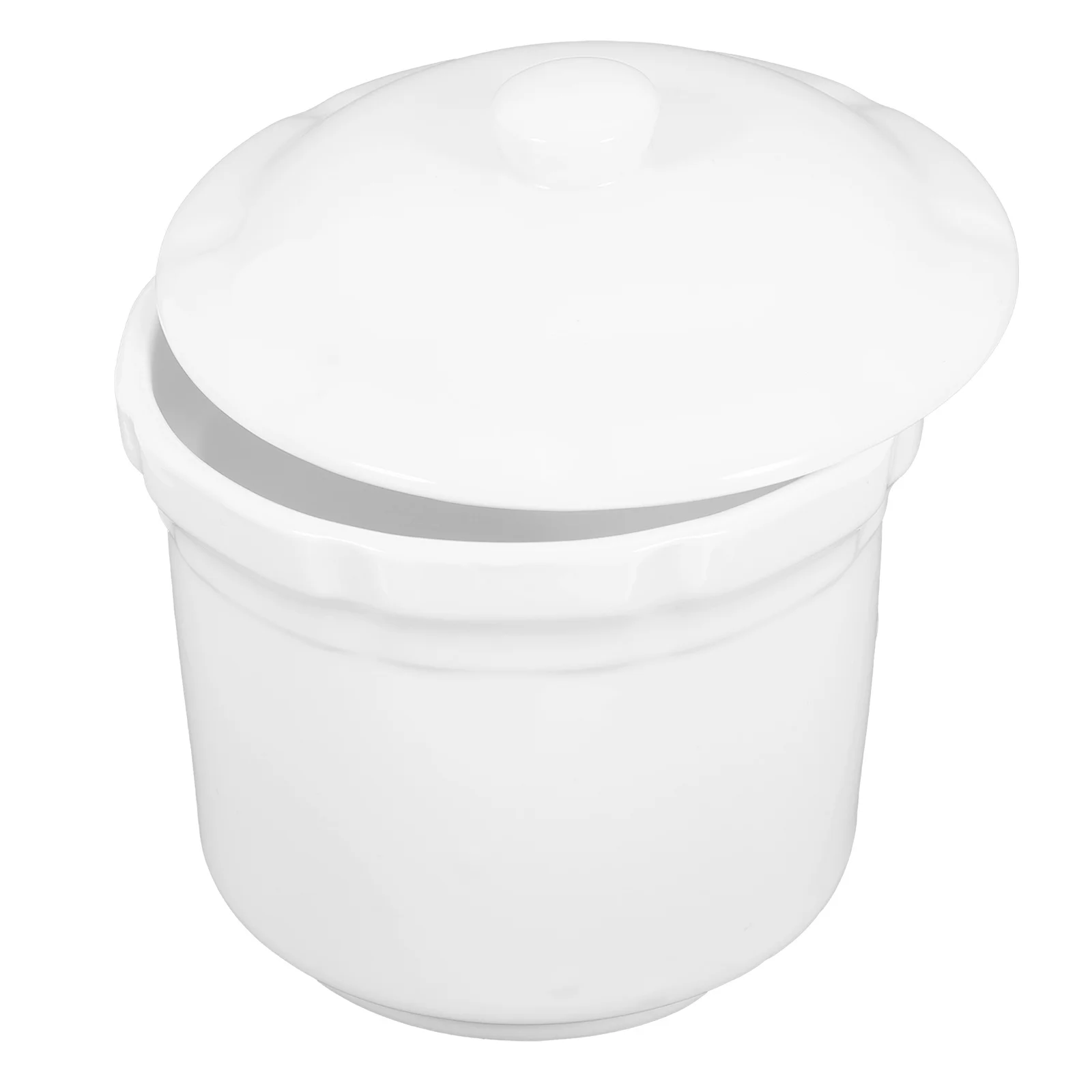 

Ceramic Soup Pot Stew Bowl with Lid Smooth Surface Easy Clean Kitchen Tableware Gift Soup Pot Ceramic Bowl