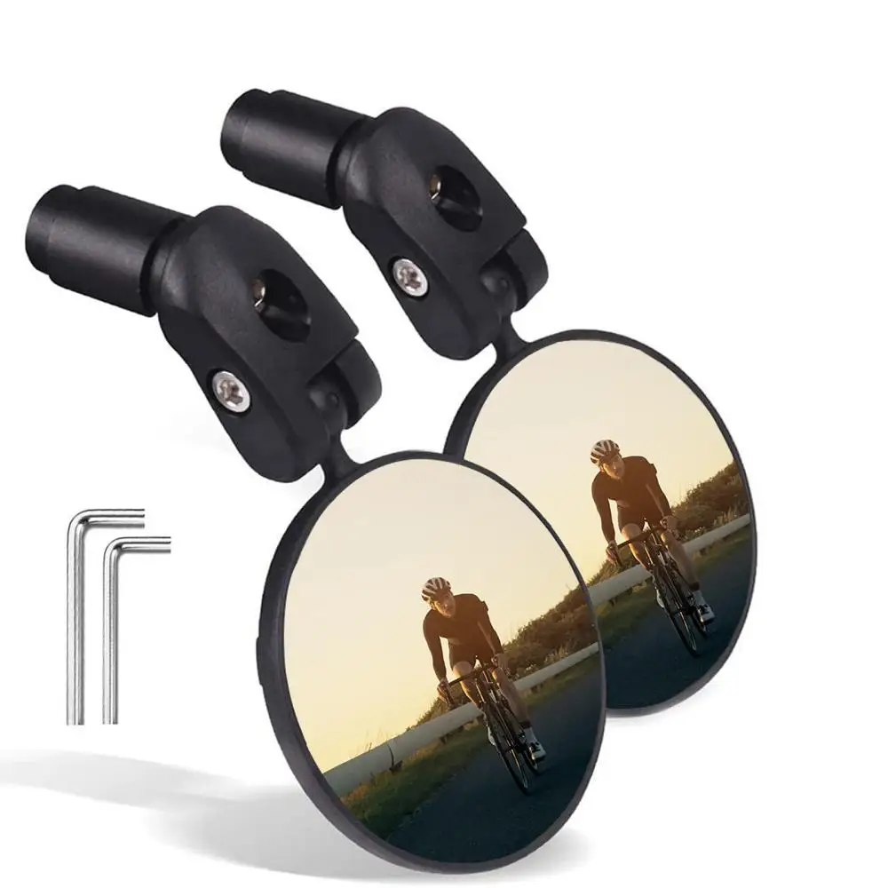 Bicycle Rearview Mirror Bike 360° Rotate Adjustable Wide-Angle Mirror MTB Bike Handlebar Rear View Mirrors Bike Accessorie