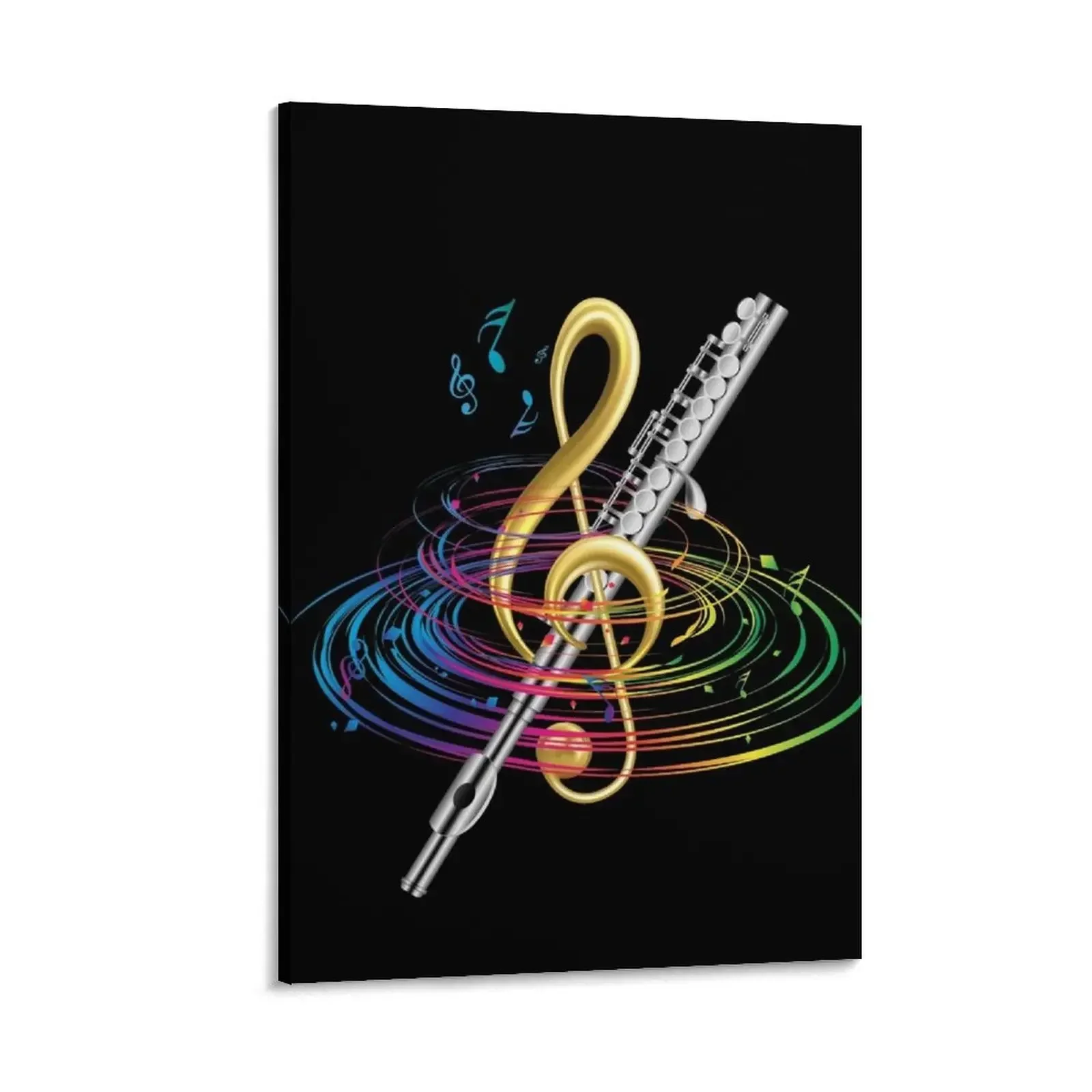 

Flutist Vintage Flute Canvas Painting anime figure bedrooms decorations Paintings for bedroom