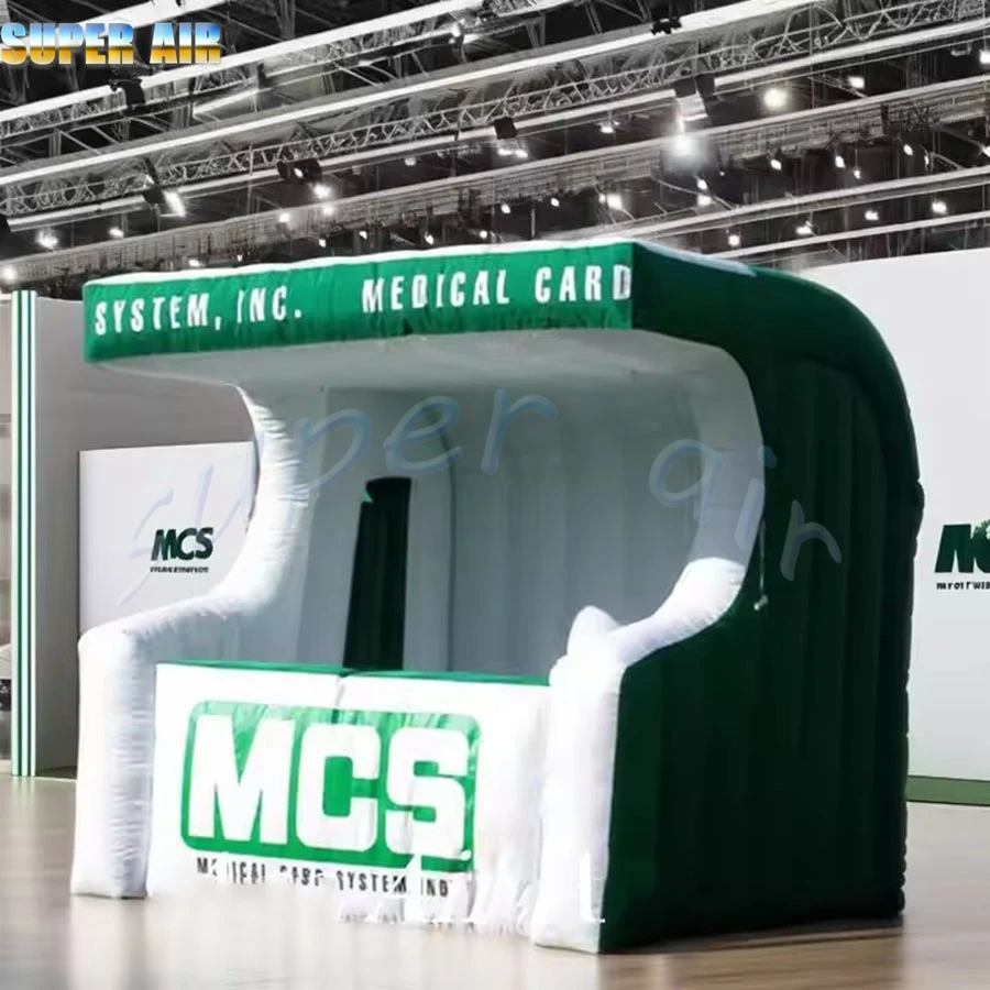 Nice design shop stall white outdoor inflatable mini shop stall with blower for treade show