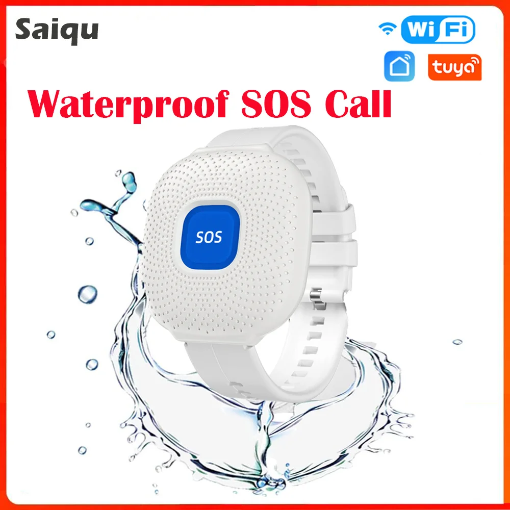 

Pager Panic Button Emergency Call Button for Elderly Alarm Bell Medical Alert Calling System for Seniors Waterproof Tuya Smart