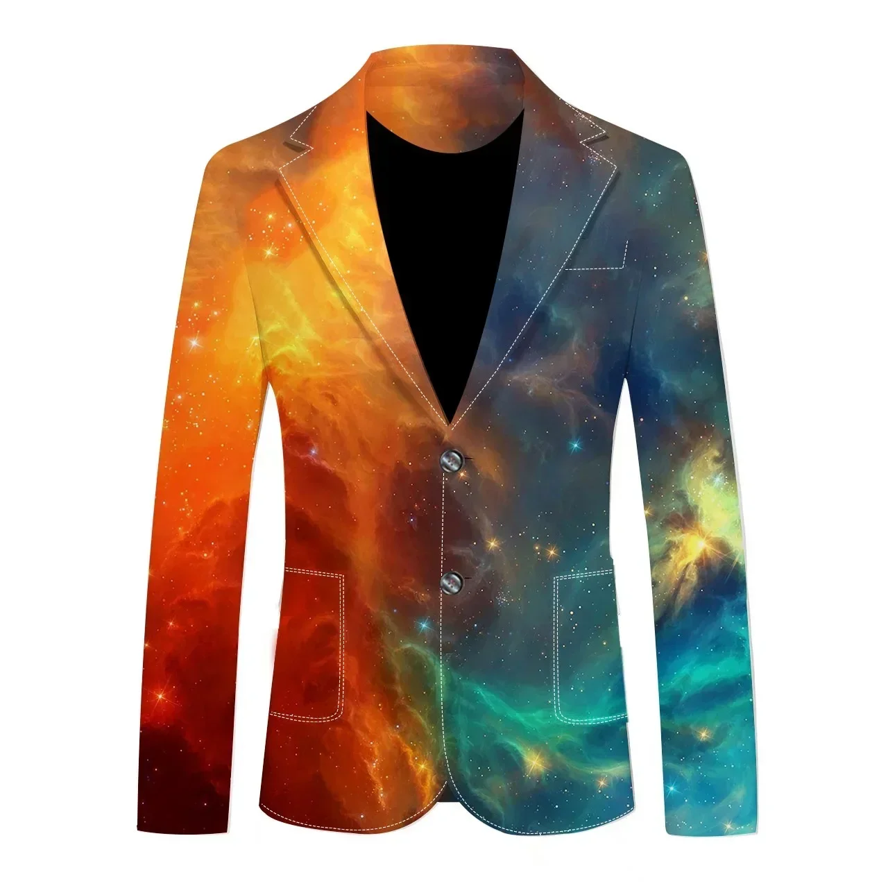 HOO 2024 Men's Printed Thin blazer Casual Fashion Flower   blazer