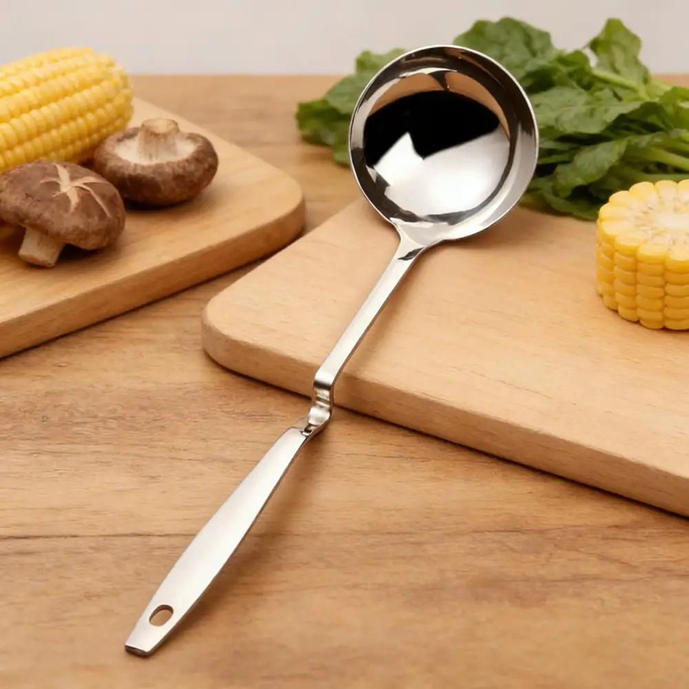 Soup Ladle Stainless Steel Strainer Ladle Slotted Hot Pot Ladle Kitchen Strainer Scoop for Soup Noodles Cooking Serving