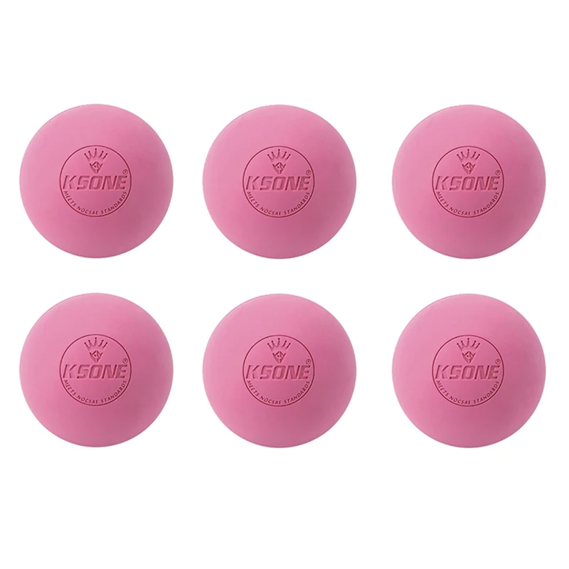 6X KSONE Massage Ball 6.3Cm Fascia Ball Lacrosse Ball Yoga Muscle Relaxation Pain Relief Portable Physiotherapy Ball 5