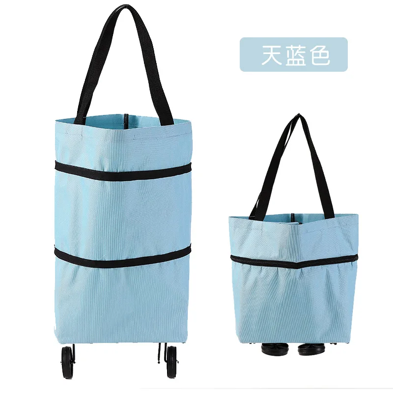 Folding Shopping Bag Shopping Buy Food Bag on Wheels Bag Buy Vegetables Shopping Organizer Portable Bag Kitchen Accessories