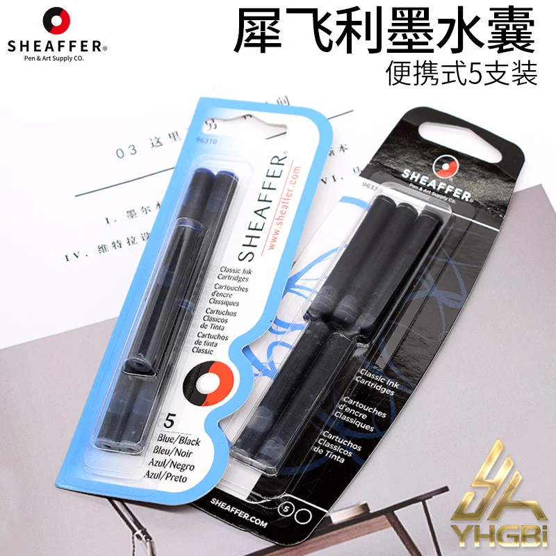 Sheaffer fountain pen ink cartridge REFILLS accessories disposable ink cartridge 5 pack portable replaceable ink cartridge