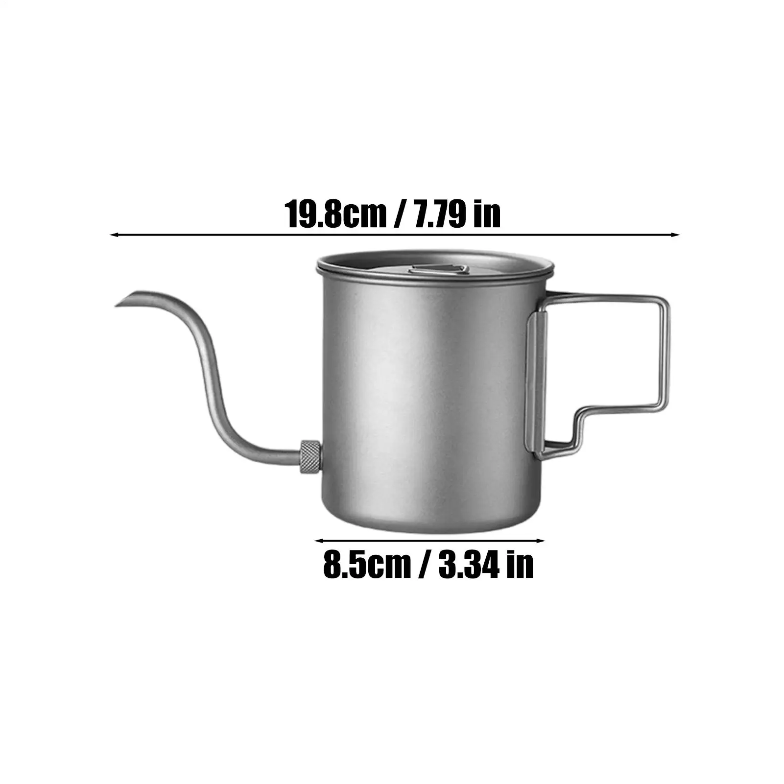 420ml Titanium Coffee Pour Over Kettle Coffee Mini Tea Water Camping Pot Stove Top Coffee Pot Gooseneck Traveling Tea Pot - view 6
