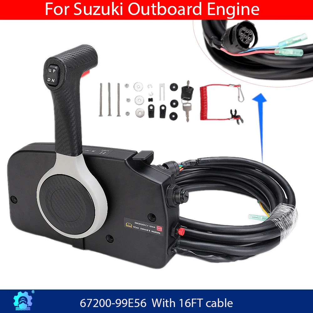 Remote Control Assy 67200-99E56 With 16ft Wire Harness for Suzuki Outboard Motor Boat Accessories Factory Direct Sales