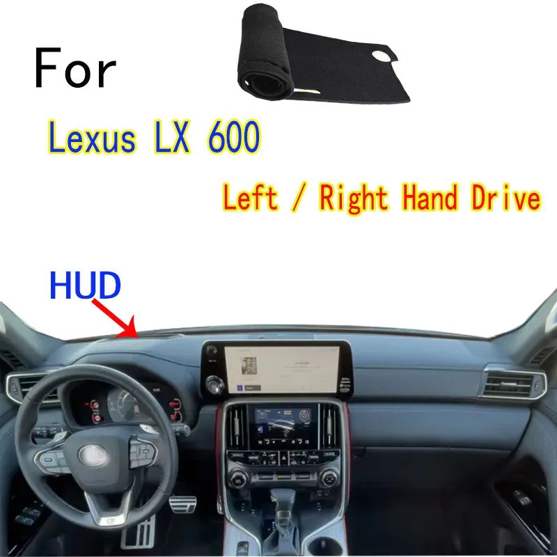 For Lexus LX 600 F SPORT Car-Styling Dashmat Dashboard Cover Instrument Panel Insulation Protective Pad Ornaments