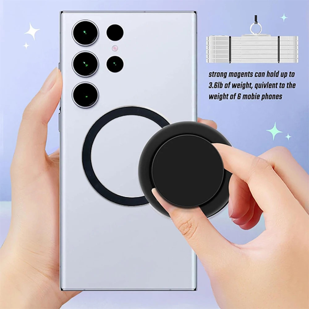 ที่ยึดโทรศัพท์มือถือแม่เหล็กแบบยูนิเวอร์แซล สำหรับ Magsafe Safe Ring Stand ใช้ได้กับ iPhone 17 16 15 14 13 12 ที่จับโทรศัพท์มือถือ